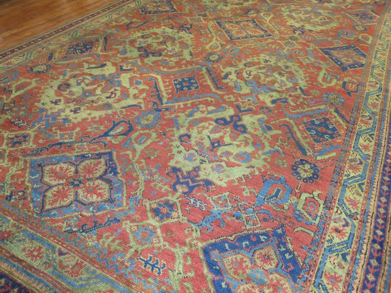 Antique Decorative Turkish Oushak Ushak Rug Palace Size 11''x22'4'' gallery