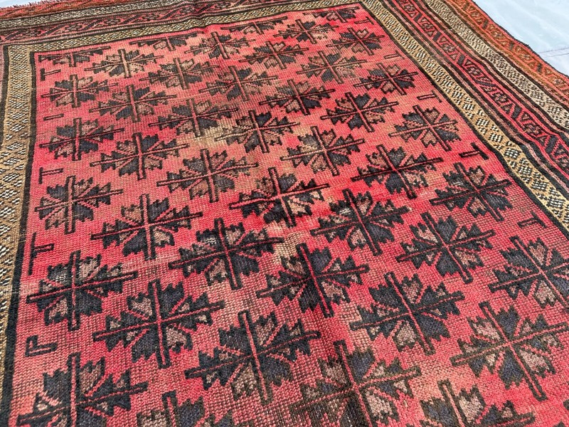 Vintage Afghan Rug 5'3 x 9'2 ft – Hand Knotted Wool Traditional Floor Carpet gallery