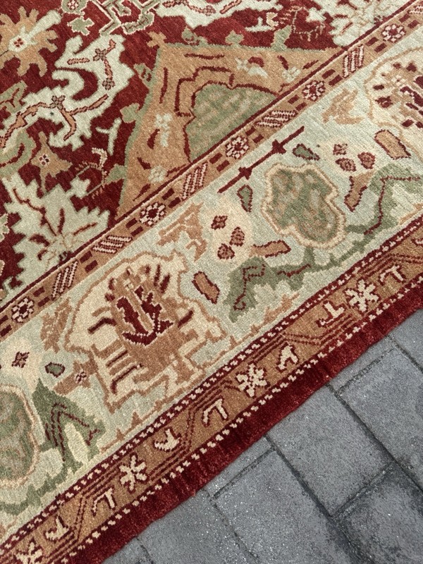 Antique VTG Oriental Woven Legends Oushak Hand Knotted Wool Rug 10 X 9 Feet gallery
