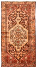 Vintage Hand-Knotted Area Rug 3’8″ x 7’3″ Traditional Oriental Wool Carpet