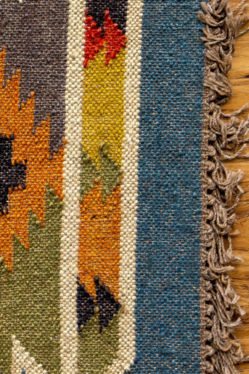 Rectangle Rug Wool Jute Area Runner Rug Hallway Rug Oriental Modern Rug Kilim gallery