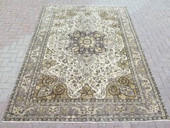 Turkish Large Carpet, Distressed Area Rugs, Floor Carpet Handmade Rug 82″x112″