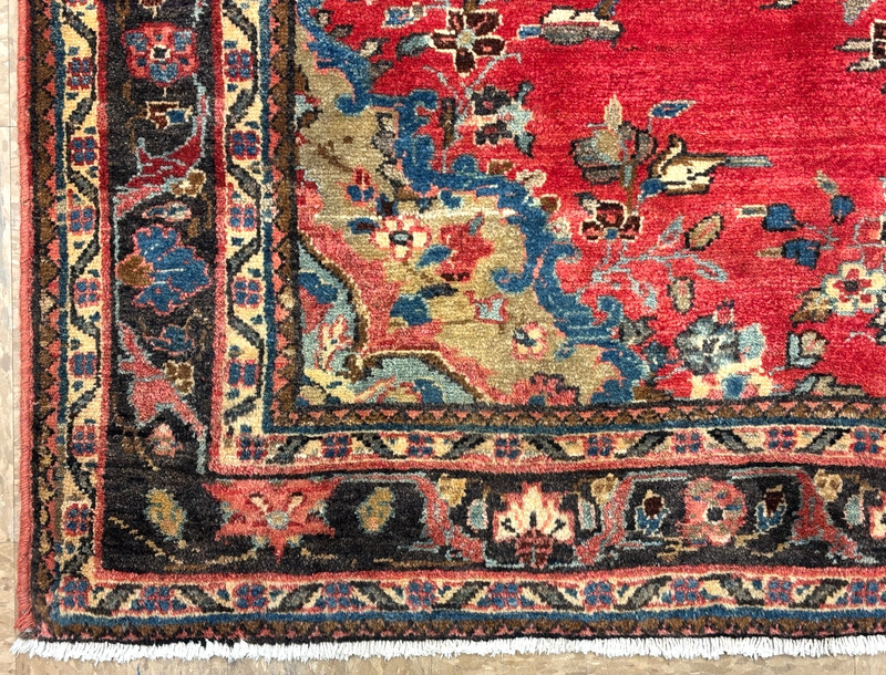 Vintage Hamedan Hand Knotted Wool Tribal Area Rug 4x6 Oriental Carpet Red Blue gallery