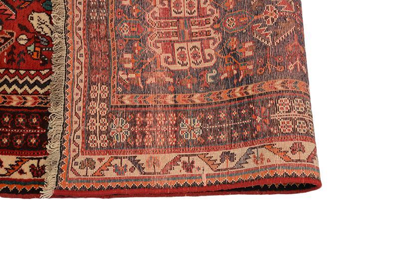 Vintage Tribal Rust Turkish 5' 2" x 8' 3" Red Hand Knotted Area Rug gallery