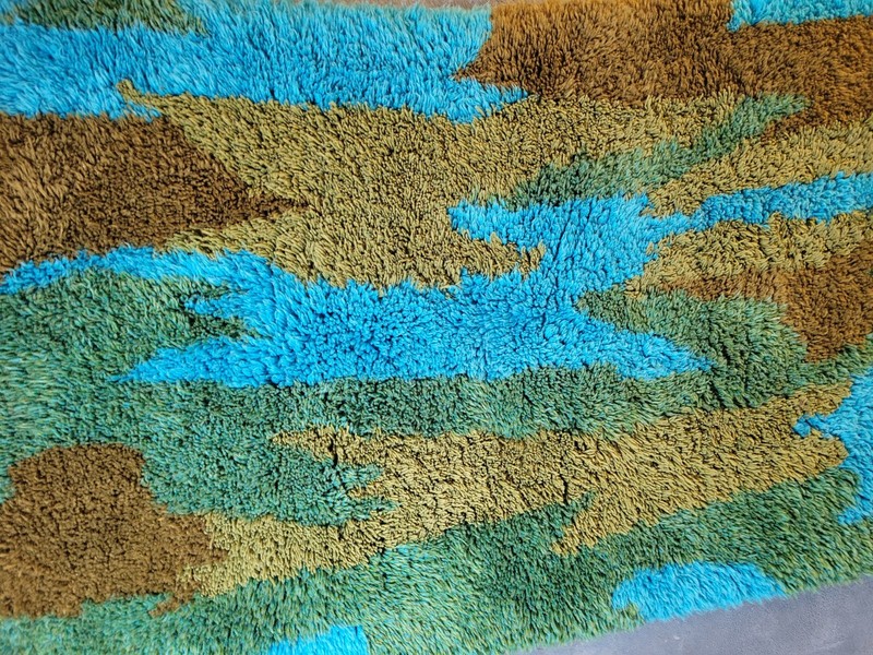 Vintage RYA Mid-century Decor 60s shag rug excellent condition 61×36 gallery