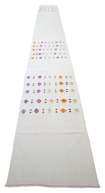 2.6x23 ft Runner Rug Hand Made Extra Long Hallway Decor Cotton Stair Runner gallery