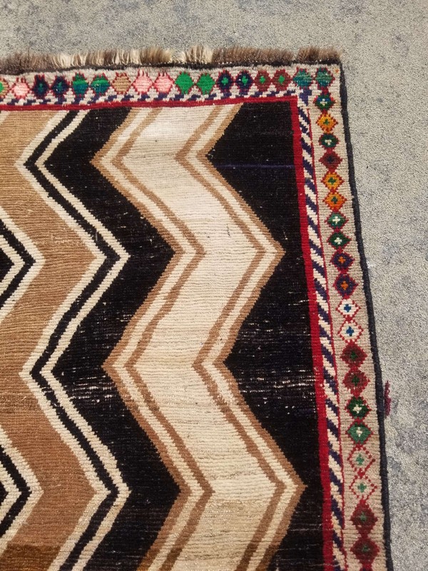 Vintage Distressed Hand Made Traditional Oriental Wool Brown Rug 5.6x3.7ft gallery