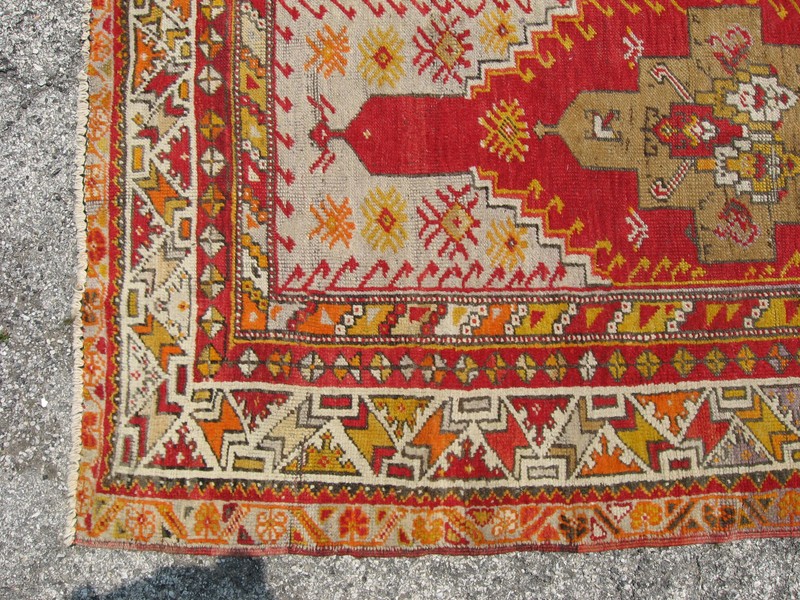 Antique Vintage Turkish Oushak / Ushak Rug Size 38" x 62" Carpet gallery