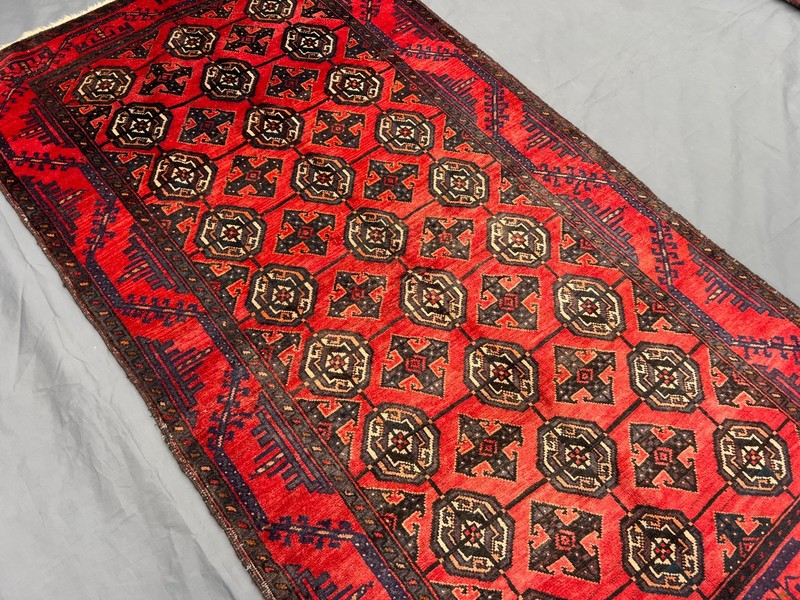 3'7x6'5 ft Vintage Turkmen Bokhara Hand Knotted Oriental Area Rug gallery