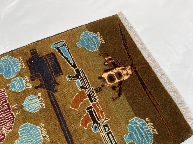 #406 Afghan War Rug War Rug Beautifully Made Wool Rug Handicrafts 80x63 Cm gallery