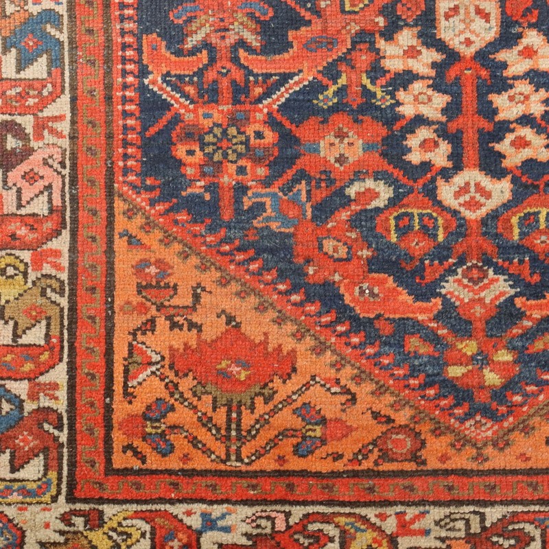Antique Asian Carpet Cotton Wool Thin Knot 158 x 38 In gallery