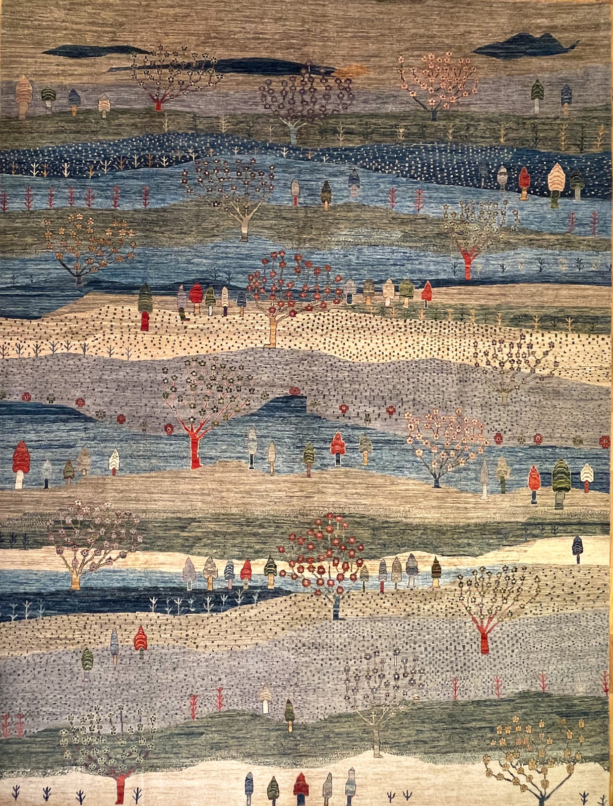 Hand-knotted Rug (Carpet) 9'7X12'9, Gabeh mint condition gallery