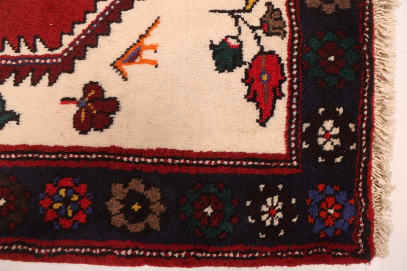 Vintage Traditional Hand-Knotted Area Rug 3'2" x 3'4" Oriental Wool Carpet gallery