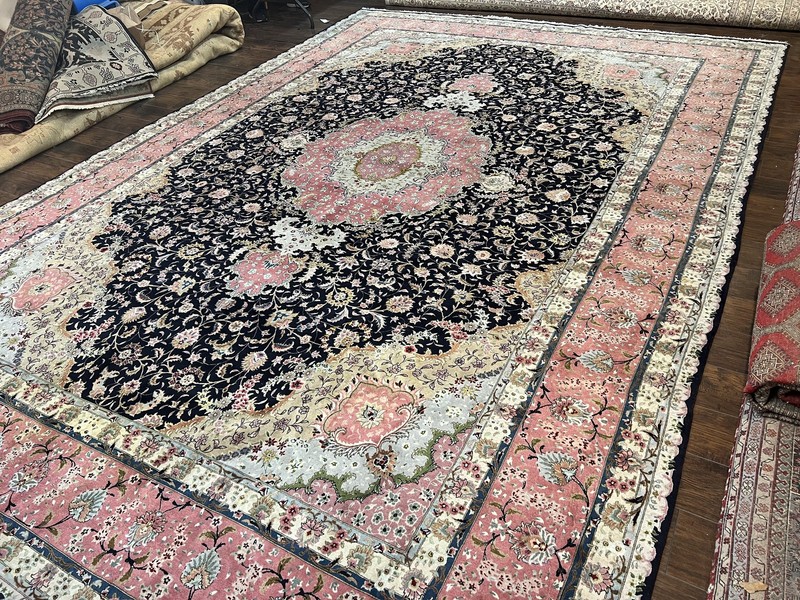 Magnificent Per'sian Ta'briz Rug 11x16 Wool Silk Fine 450 KPSI gallery