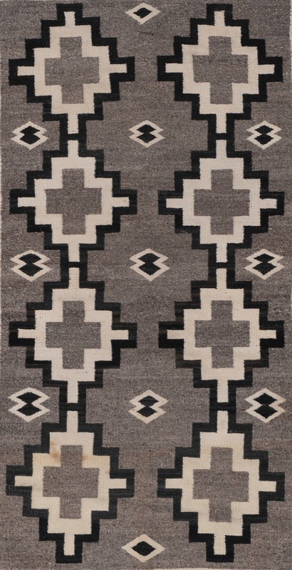 Vintage Gray Navajo Hand Knotted Rug 3'4 X 5'4 E25349 gallery