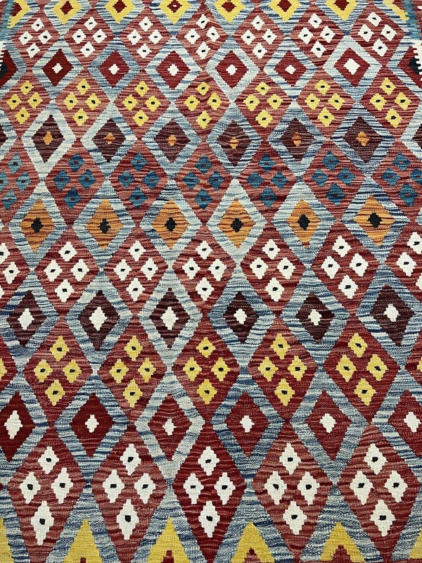 Vintage Kilim Traditional Hand Made Oriental Wool Kilim 6ft5inx5ft 195cmx154cm gallery
