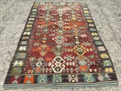Turkish Area kilim rug, Anatolian rug, Teppich Kelim, Tapis, 5’7″x 9’6″ft,