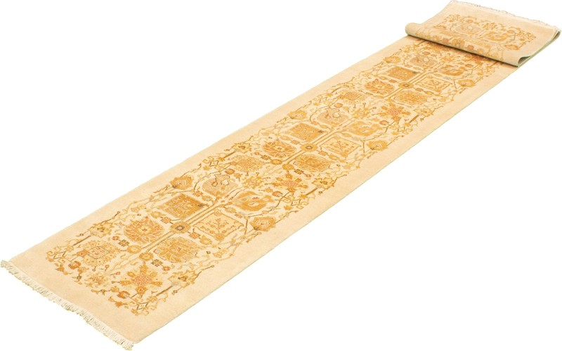 Vintage Hand-knotted Runner Rug 2'6" x 15'9" Traditional Oriental Wool Carpet gallery