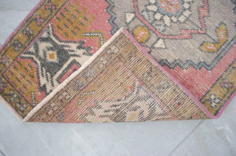 Vintage Rug, Turkish Rug, Oushak Rug, Handmade Rug, Doormat, Kitchen Rug, 2 x 3 gallery