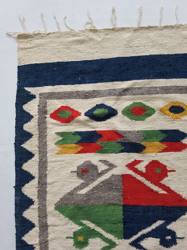 Vintage Handmade Traditional Beautiful Turkish Kilim Floor Rug Carpet 144x89 cm gallery