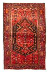 Vintage Hand-Knotted Area Rug 4’6″ x 7’1″ Traditional Oriental Wool Carpet