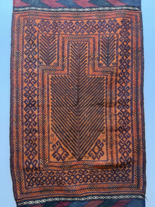 Vintage Fabulous Hand Woven Afghan Prayer Design Wool Weaving Kilim Rug Carpet gallery