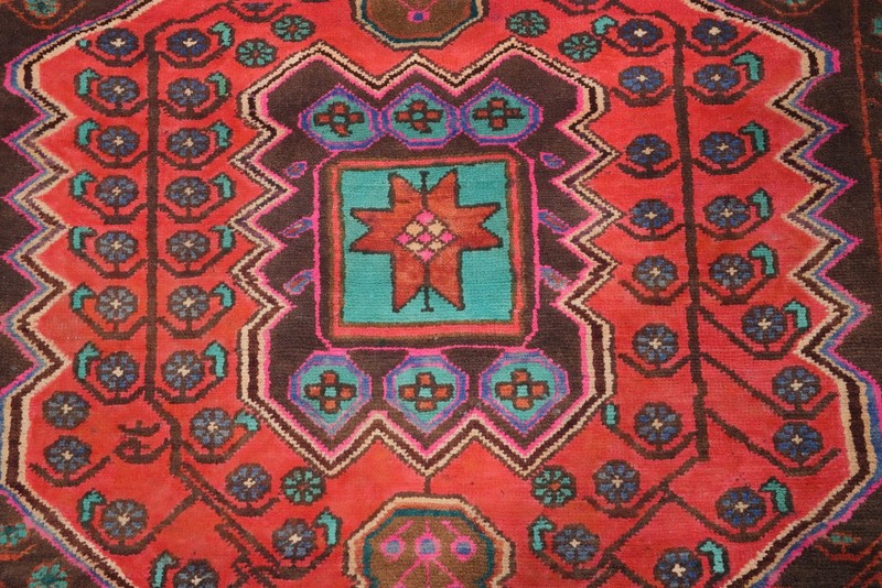 Brown/ Rust Vintage Geometric Traditional Area Rug 5x10 ft Hand-knotted Wool gallery
