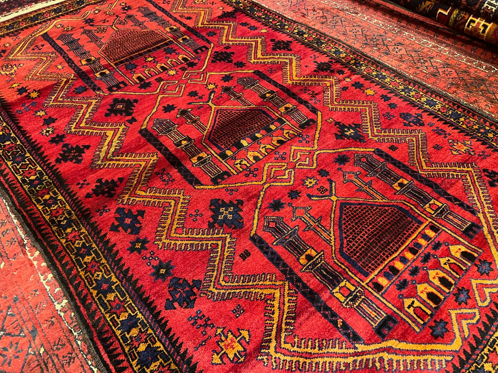 4.5 X 7.5 ft Stunning Vintage Herat Tribal Nomadic Belouch Naturak Vegetable dye gallery