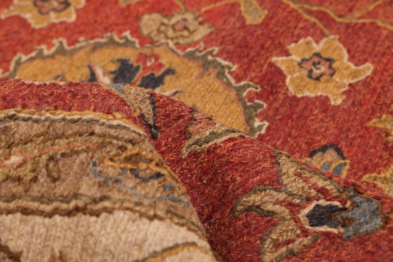Vintage 8'0" x 8'0" Traditional Wool Hand Woven Oriental Area Rug gallery