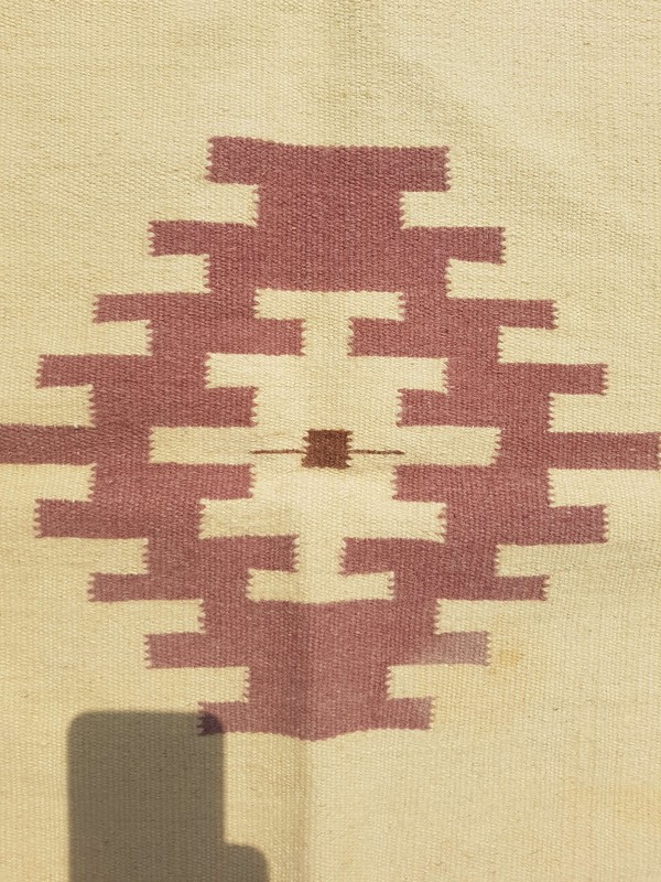 Fine Vintage Traditional Hand Made Oriental Wool Brown Kilim Rug 180x116cm gallery
