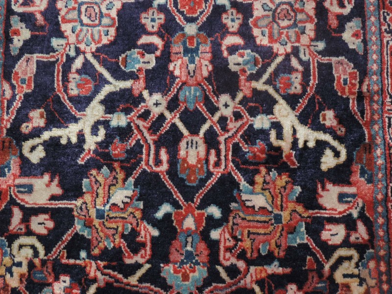 4x9ft. Handmade Vintage Sarouk Wool Runner gallery