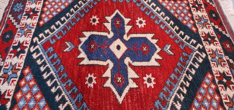 Turkish vintage square rug, area rug, handmade, 3 x 3 ft gallery
