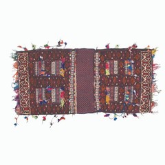 Handmade Tribal Saddle Bag Vintage Wool Storage Bag 3.8×1.9 ft
