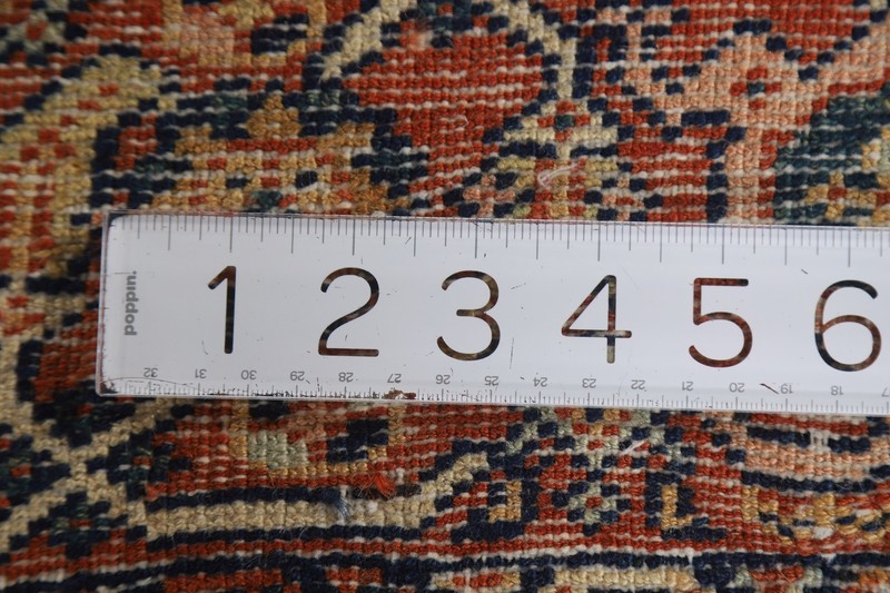 Large Antique Rug 9x13 ft. Pre-1900 Mahal Vegetable Dye Handmade Wool Area Rug gallery