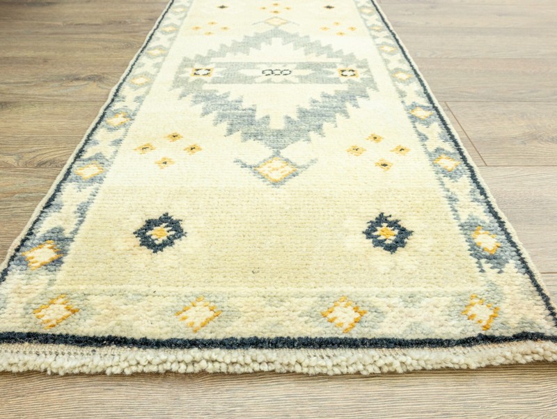 Unique Handmade 1.9.x6.5 ft Turkish Oushak Muted Kitchen Hallway Entry Runner gallery