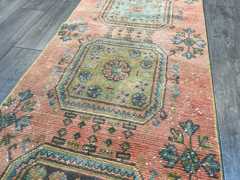 Red Runner Rug, Runner Rug, Handmade Runner Rug, Bohemian Decor, 2.6 x 11.3 ft gallery