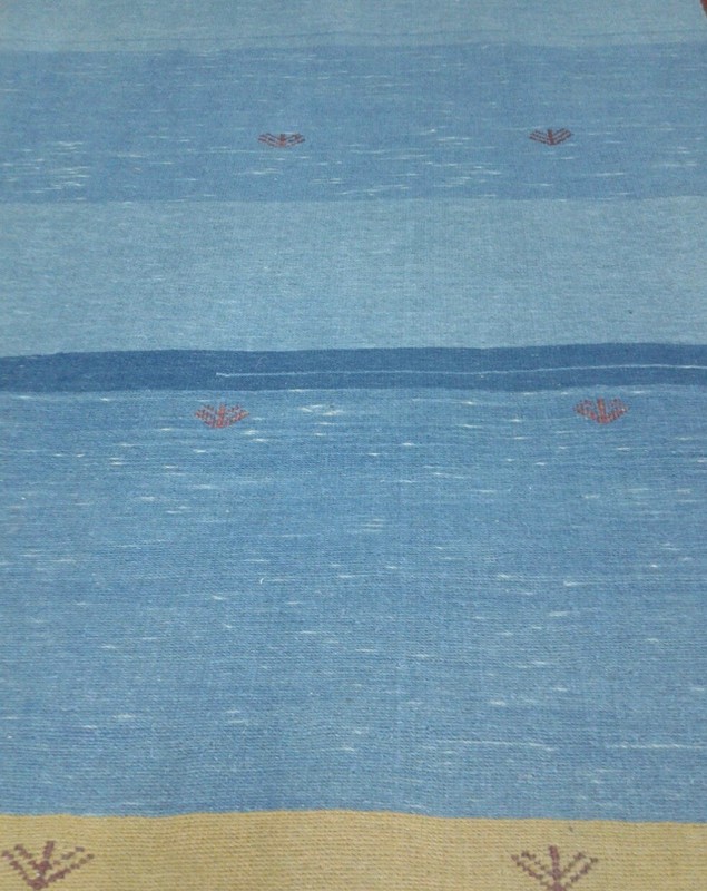 Stunning Tribal Soumak Gabbeh Rug Fat Weave Blue Knotted 3.11 X 5.9 New Tribal. gallery