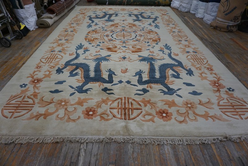 12X18 Antique Chinese Art Deco Wool Area Rug 1935 gallery