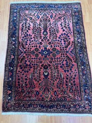 3’5″ x 4’9″ Antique Turkish Oriental Rug – 1920s – Hand Made – 100% Wool