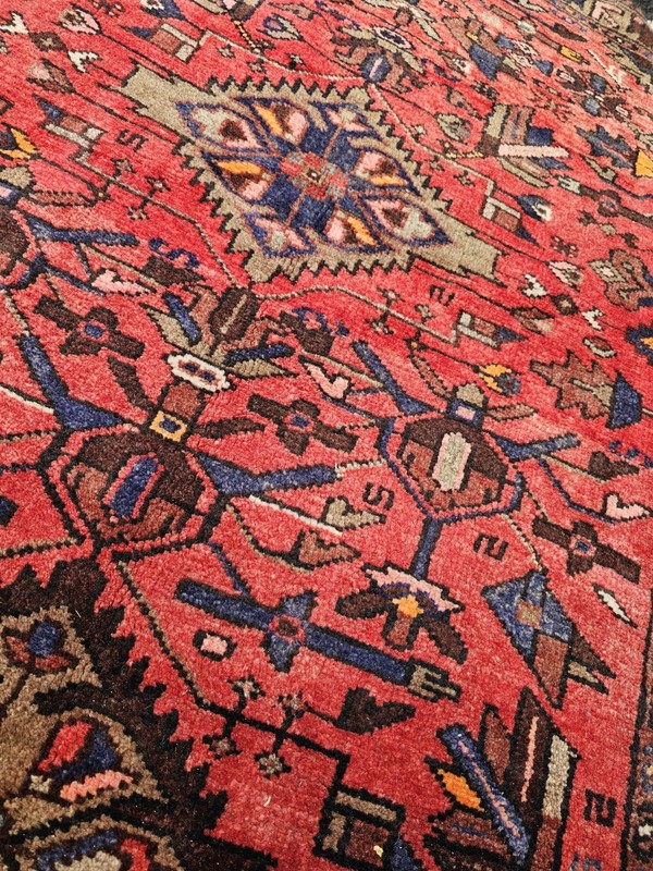 3.3 x 6.5 ANTIQUE VEG DYE TURKISH KAZAK HAND KNOTTED VINTAGE HERIZ SERAPI gallery