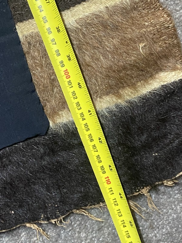 Vintage Turkish Angora Wool Blanket Kilim Rug Siirt 112x72cm gallery