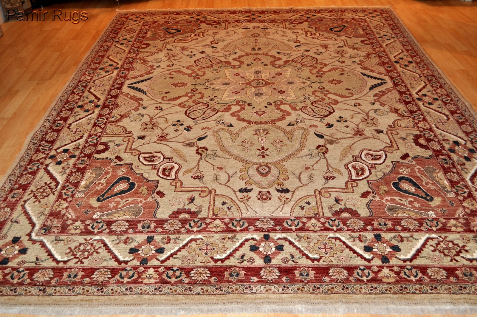 FINE FARHANN DESIGN WOOL/SILK 11x8 ft. New handmade FLORAL FINE QUALITY Rug gallery