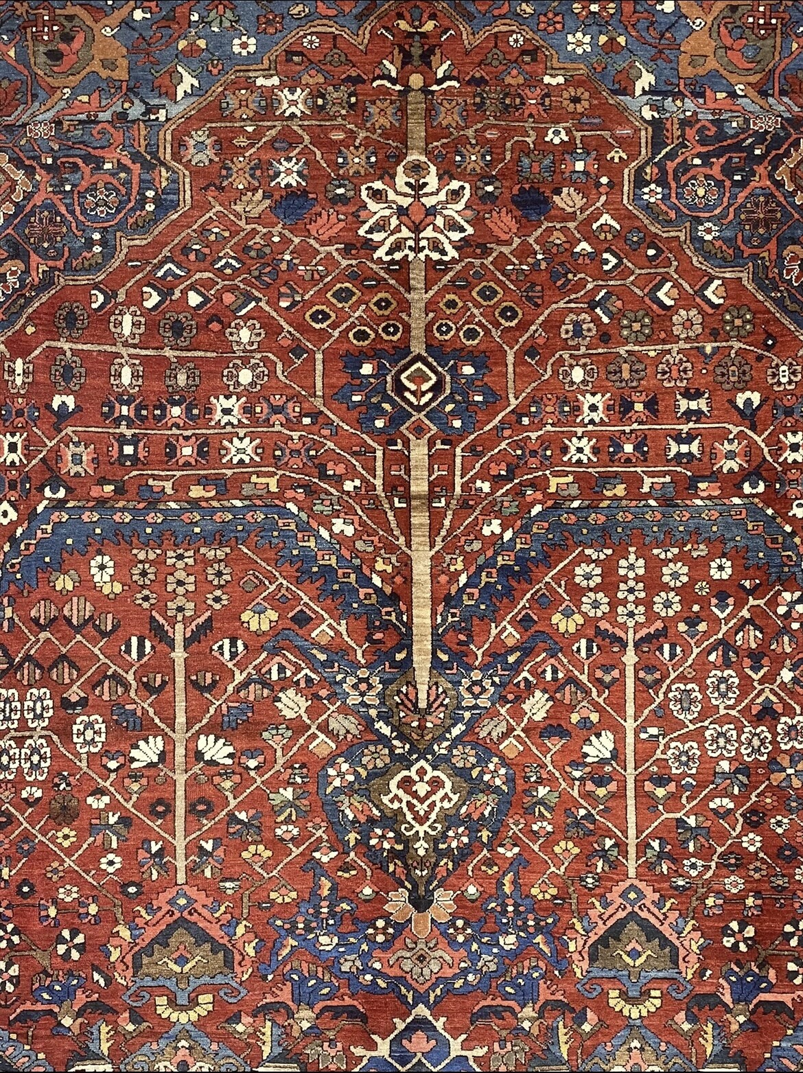 Antique Tree Of Life | Bakhtiari Area Rug | Handmade 10'x13' | One Of A Kind Rug gallery