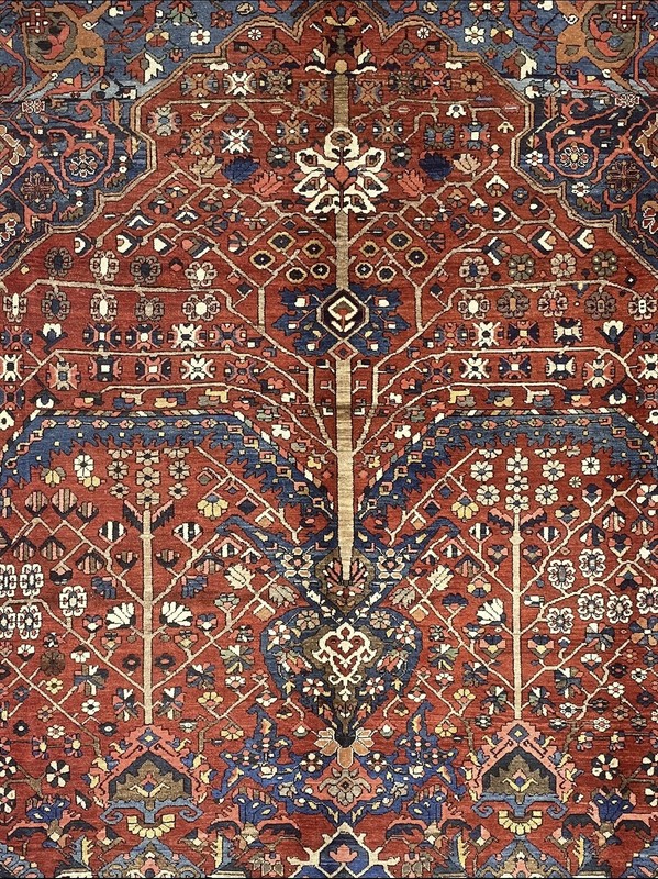 Antique Tree Of Life | Bakhtiari Area Rug | Handmade 10'x13' | One Of A Kind Rug gallery