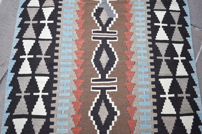 Vintage Turkish Rug 42'' x 63'' Flat Woven Kayseri Rug Home Decor Wool Rug gallery