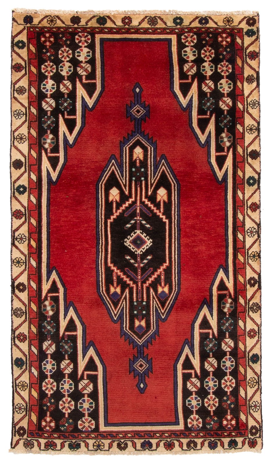 Vintage 3'1" x 5'5" Traditional Hand Knotted Vegetable Dye Wool Area Rug gallery