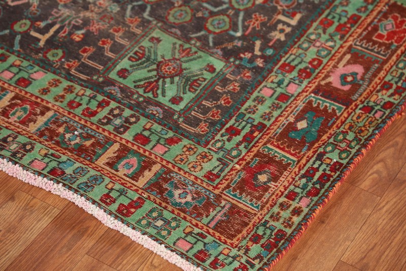 Antique Vegetable Dye Tribal Room Size Area Rug 7x9 Red Wool Hand-made Carpet gallery