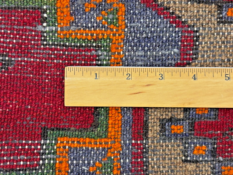 Vintage Hand Knotted Tarom Tribal Wool Area Rug 4x7 Red Blue Geometric Oriental gallery