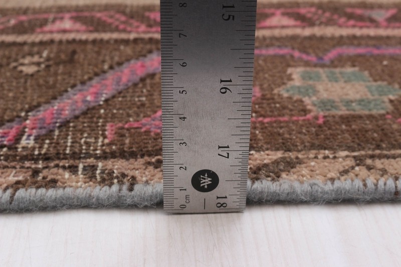3'8" x 10'3" Vintage Hand-knotted Runner Rug Traditional Oriental Wool Carpet gallery