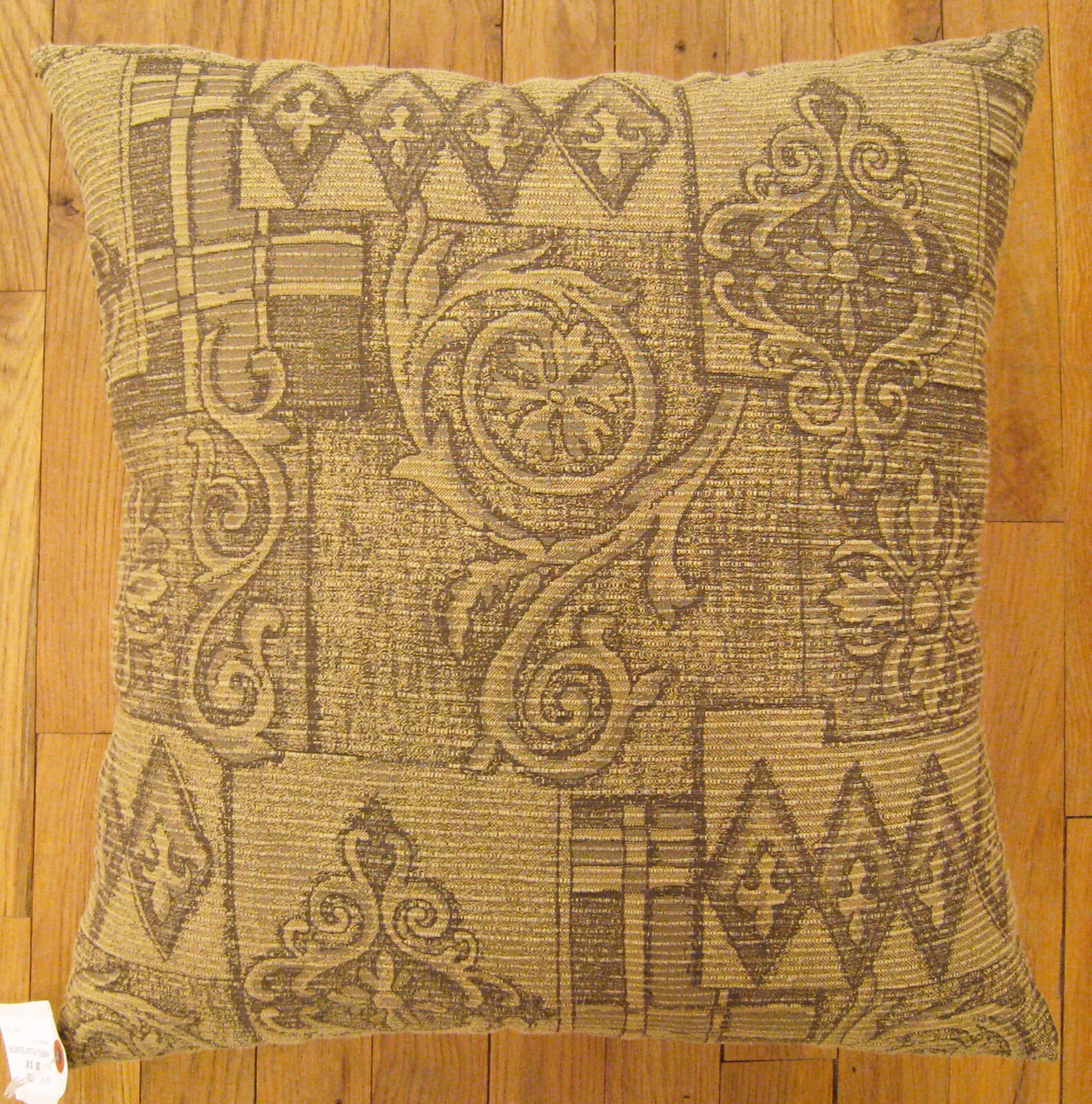 Vintage Floro-Geometric Fabric Pillow; Size 1'8” x 1'6” with FREE SHIPPING! gallery